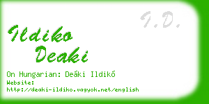 ildiko deaki business card