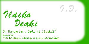 ildiko deaki business card